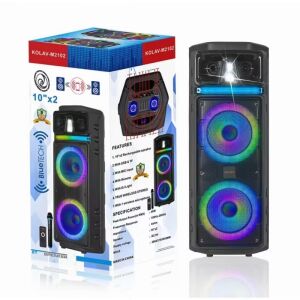 KOLAV M2102 party speaker with Bluetooth, 40W, and 10-inch drivers, product shot with packaging - Audio