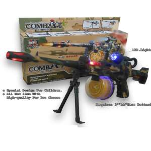 Combat Sniper toy machine gun with light and sound effects, 60 cm, for kids - Toy Gun, Bullet