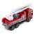 Red remote control fire truck with extendable ladder, rear view