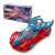 Remote control transforming car toy, turns into a flying dinosaur, with lights and sounds, blue and orange, red version