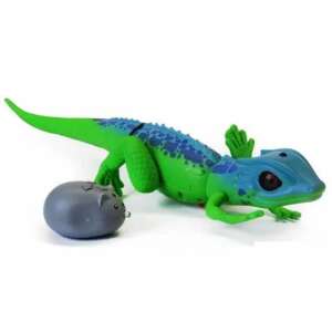 Remote control lizard toy, green and blue, with mouse shaped remote - Nonbrand Interactive Kids' Toy