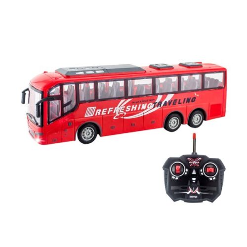 Red City Bus Remote Control Toy - 32 cm