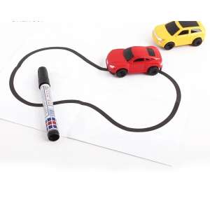 Line following toy car with marker, red and yellow cars, drawing track on paper - Nonbrand Kids's play car