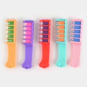 Set of 5 colorful hair chalks in comb shape, perfect for girls to add temporary streaks of color to their hair - Hair chalk
