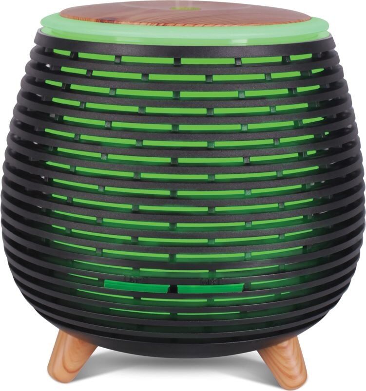 Unique Top-Fill Zen Aroma Diffuser with LED Light and Wooden Inlay
