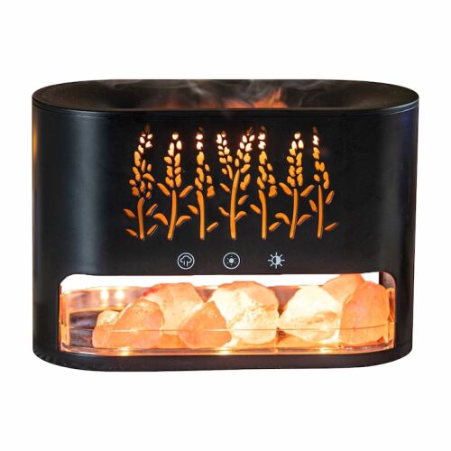 Electric Aroma Diffuser with Salt Crystals and LED Lighting, Fireplace Design 131543676