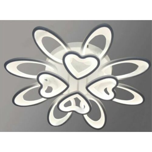 Illuminated Modern LED Ceiling Lamp with Heart and Oval Elements