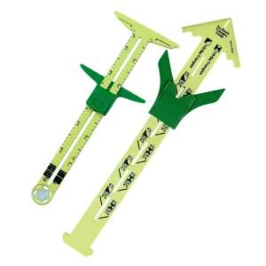 5 az 1-ben Multifunkciós Vonalzó, Zöld és Sárga, 2 db-os készlet - Tolómérő
