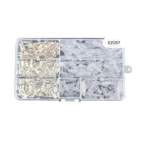120 darabos vezetékcsatlakozó készlet, ezüst, 2,8 mm, 4,8 mm, 6,3 mm, női csatlakozók, szigetelt hüvelyek - Kábel csatlakozó & Kábelvég