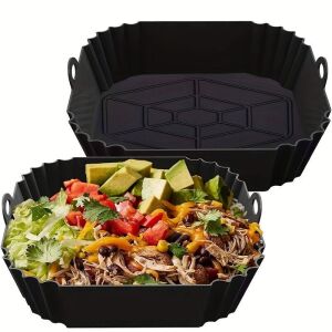 Air Fryer Szilikon Sütőforma - 23,3x23,3 cm, Tapadásmentes