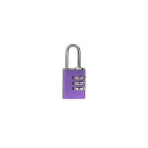 Purple combination padlock, RV. 12002.20, for luggage, lockers, gym bags - Padlock