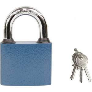 Blue hardened oval padlock with 3 keys, 52mm, SU - Padlock