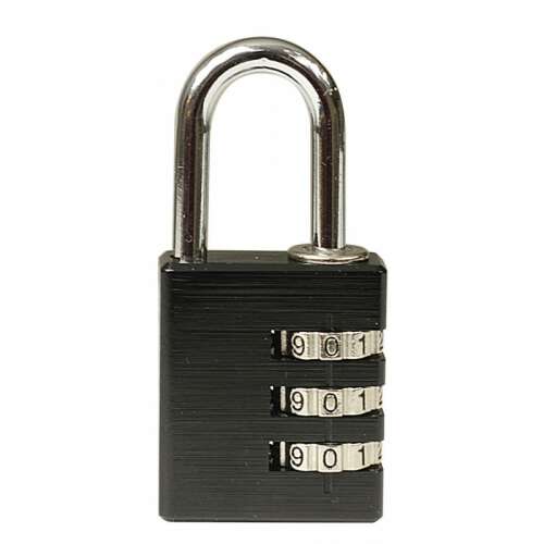 Black combination padlock with 3 dials, RV12002.30 CRN