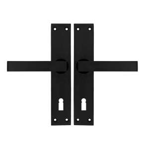 K415 72mm black door handle with keyhole - Door Knobs & Handle