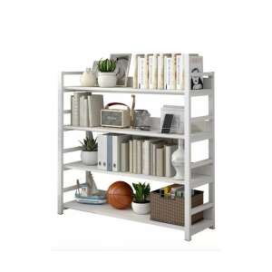 White 4-shelf bookcase, 80x30x145cm, PG03-2 - Bookshelve & standing shelve