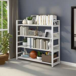 Könyvespolc 4 polcos 100x30x145cm fehér PG03-3