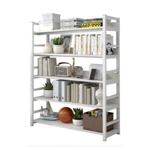 White 5-shelf bookcase, 80x30x182cm, PG03-5 - Bookshelve & standing shelve