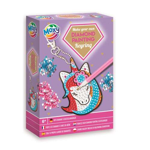 Moxy Set pentru crearea unui breloc cu pictură cu diamante - Unicorn