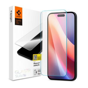 Folie de protecție din sticlă securizată Spigen Glas.tR SLIM HD pentru iPhone 16/15 - AGL06910 - Spigen Folii protecție