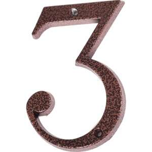 Antique Copper House Number "3" 120mm 108036143 - House Number Plate
