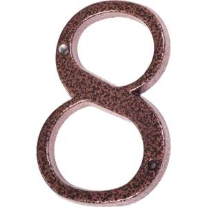 Antique Copper House Number "8" 120mm 108036155 - House Number Plate