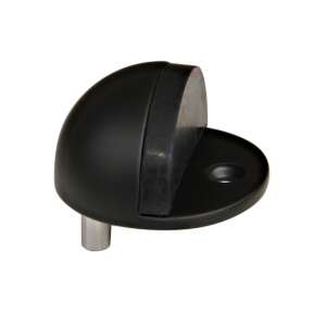 Black door stop, RK.ZAR.001.CE, floor mounted, stainless steel - Door stop