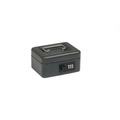 Black metal money box with combination lock, TS.3006