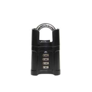 RV.25011 black combination padlock with hardened shackle - Padlock