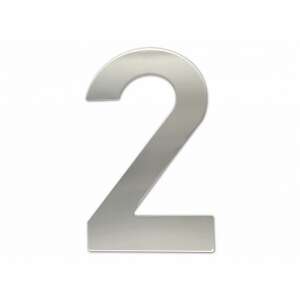 Stainless steel house number 2, 200mm - House Number Plate