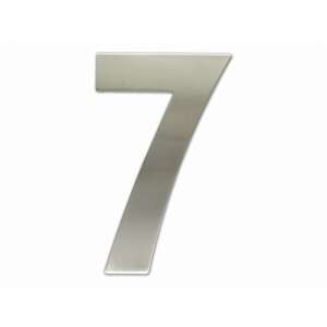 Stainless steel house number 7, 200mm high - House Number Plate