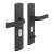 TITAN door handle set, black, left and right side, for exterior doors