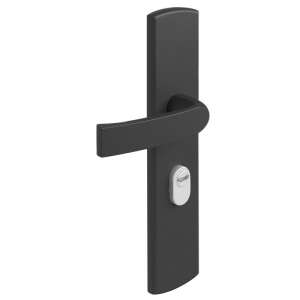 TITAN door handle, black, left side, for exterior doors - Door Knobs & Handle