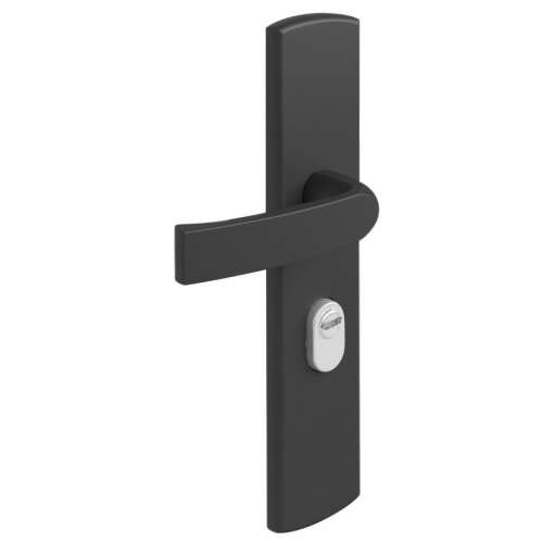 TITAN door handle, black, left side, for exterior doors