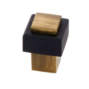 Square door stop in bronze finish - Door stop