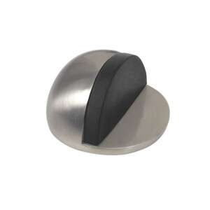Satin stainless steel door stop with adhesive backing - Door stop