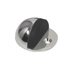 Chrome door stop with rubber pad - Door stop