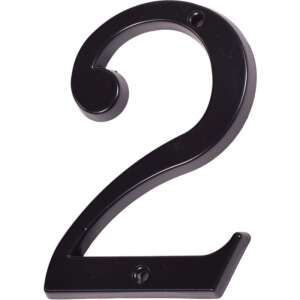 Black House Number "2" 120mm 108040896 - House Number Plate