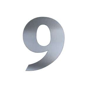 Descriptive House Number 120mm Stainless Steel No.9 108040943 - House Number Plate