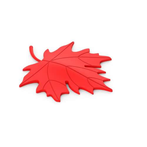 Red leaf shaped door stop