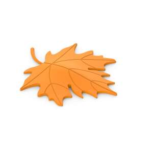 Orange leaf shaped door stop, made of silicone, for preventing doors from slamming - Door stop