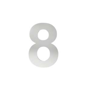 Number "8" 155mm stainless steel 108041413 - House Number Plate