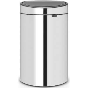 Brabantia Touch Bin New Soft-Touch nyomófedeles hulladékgyűjtő belső tartállyal, ovális, 40L - L méret, r.m. acél fényes - 112881 108041632 - Irodaszer & Írószer