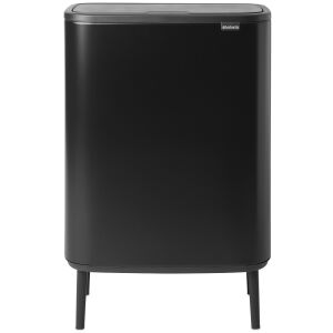 Cos de gunoi Brabantia, Bo Touch Bin Hi, 2 x 30 litri, negru mat 131654373 - Brabantia Cosuri de gunoi