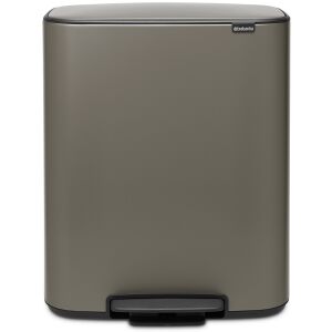 Brabantia Bo Dupla Pedálos Szelektív Kuka - 60L - Platinaszürke