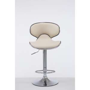 CLP Las Vegas modern állítható magasságú bárszék krém színben krómozott lábakkal - Konyha bútor