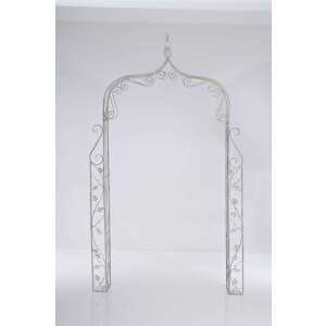 Aurora antik fehér rózsaív növényfuttató, 248 cm, fém, kerti dekoráció - Növényfuttató