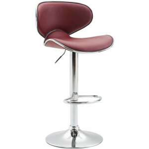 CLP Las Vegas modern állítható magasságú bárszék burgundia színben krómozott lábakkal - Konyha bútor