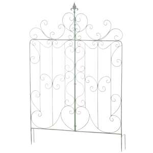 Mandevilla kerti lugas, antik zöld, 133 cm, fém, kerti dekoráció, növény tartó, kúszónövények - Növényfuttató