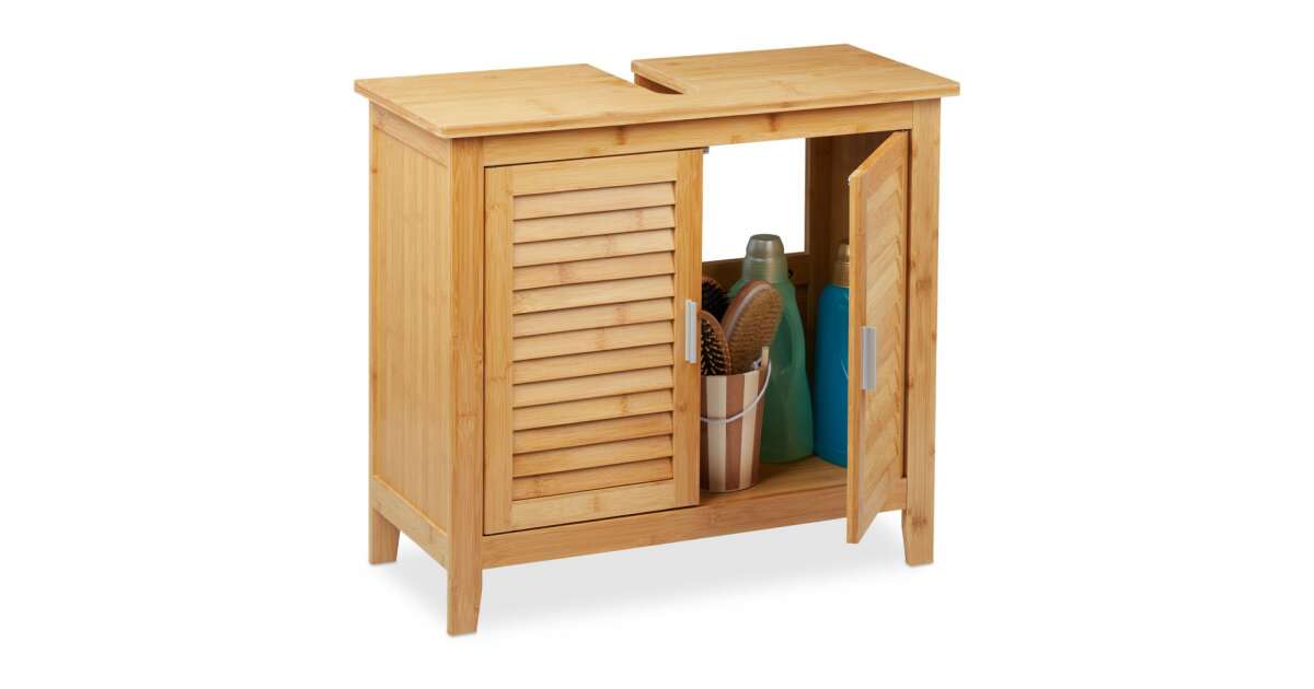 Basin cabinet Värmdö 60x67x30 cm bamboo