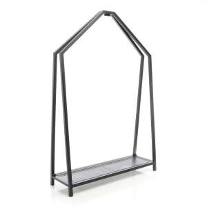 Toboli összecsukható tűzifatároló állvány, fekete fém tűzifa állvány, 78x24x118cm - Tűzifa állvány